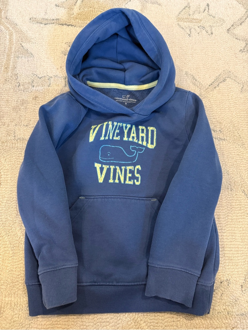 Vineyard Vines Boys' Navy Hoodie with Whale Logo